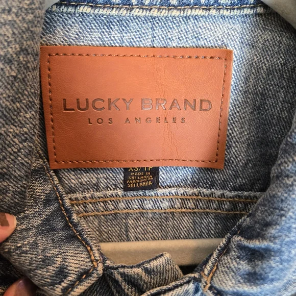 Lucky Brand Denim Jacket Women's X-Small Light Wash Cotton - Picture 4 of 11